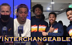 Warriors 2nd unit: guys that are interchangeable; Poole/Wiseman good pick-&-roll combination